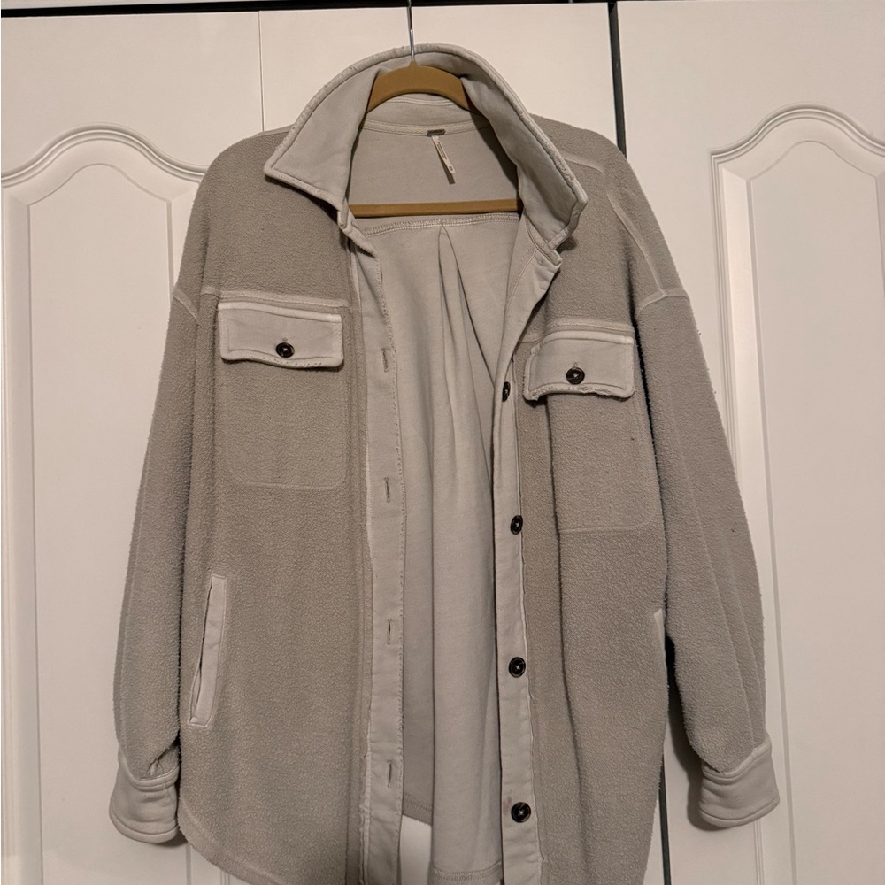 Free People Cream and Tan Jacket